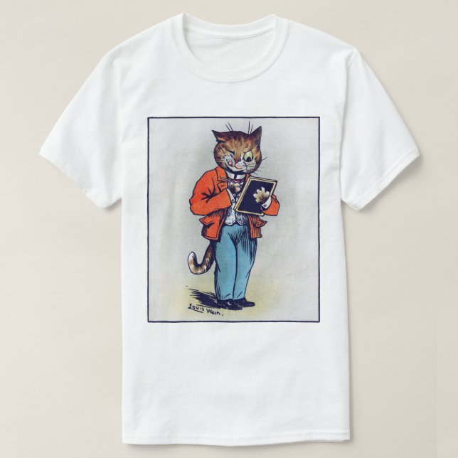 T-shirt Chat universitaire, Louis Wain (Design devant)