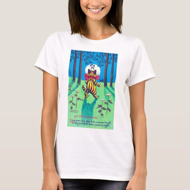 T-shirt Chat Valentine, Louis Wain (Devant)