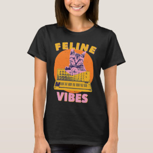 T-shirt Chat Vibes Félin Synthétiseur de sentiment félin