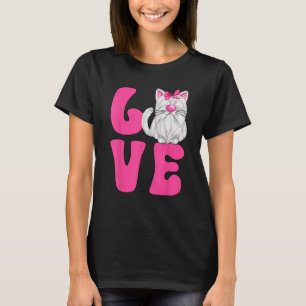 T-shirt Chat Violet Pour Les Femmes Et Chat Rose Maman Qui