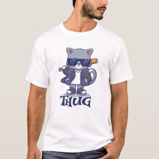 T-shirt chat voyou cool la vie