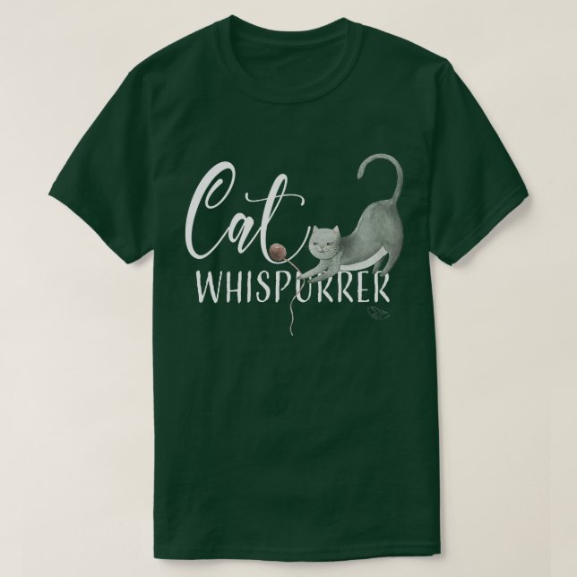 T-shirt Chat Whisperer mignonne Chat LoverGift (Design devant)