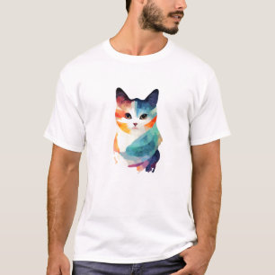 T-shirt Chat Wild Nature Animaux Couleurs Art Peinture