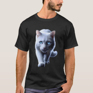 T-shirt Chat Yeux Bleus Beau Chaton Image De Chat Réaliste