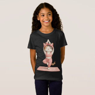 T-shirt chat yoga mignon