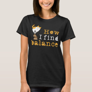 T-shirt Chat zen empilement de pierres Kitten Chat équilib