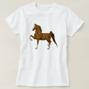T-shirt Châtaigne de pièce en t de Saddlebred d'América