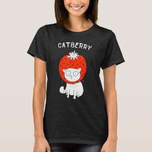 T-shirt Chatbaie Chat au bonnet de fraise