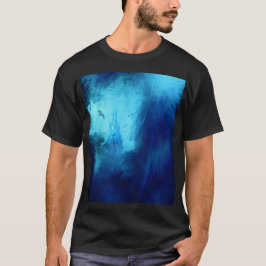 T-shirt Château caché dans la forêt bleue
