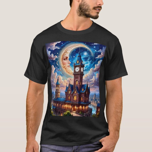 T-shirt Château céleste et Lune face Tee (Devant)