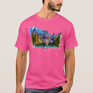 T-shirt Château Dans Les Montagnes - Banff Alberta Canada 