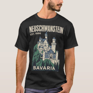 T-shirt Château de Neuschwanstein Bavière Allemagne Voyage