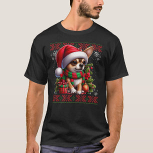 T-shirt Chateau de Noël moche Chihuahua Chien mignon