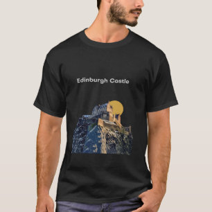 T-shirt Château d'Édimbourg Écosse Conte de Fées Royal Rét