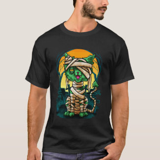T-shirt Chaton Animal de Compagnie Chat Mummy Zombie Hallo