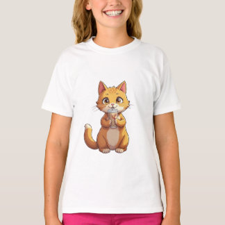 T-shirt Chaton buvant du café