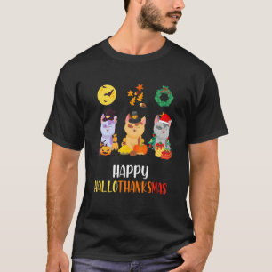 T-shirt Chaton Chat Halloween Noël Chats Heureux Hallotha