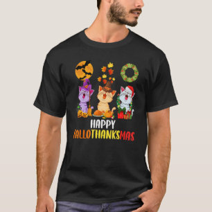 T-shirt Chaton Chat Halloween Noël Chats Heureux Hallotha