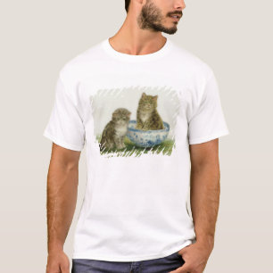 T-shirt Chaton dans une cuvette bleue de la Chine