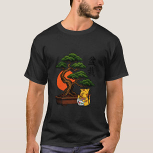 T-shirt chaton de bonsaï japonais