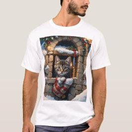 T-shirt chaton de Noël