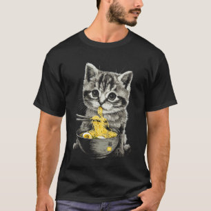 T-shirt Chaton de style d'art japonais Mignon Bébé Chat Ma