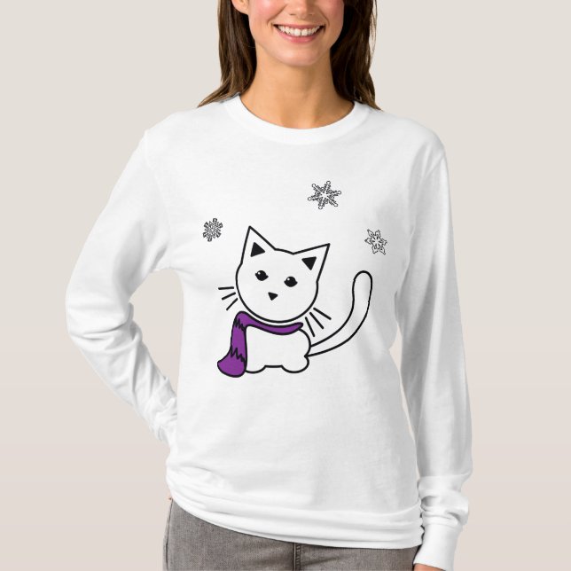 T-shirt Chaton d'hiver (Devant)