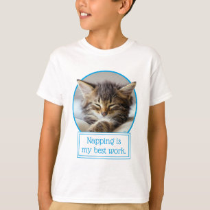 T-shirt Chaton dormant