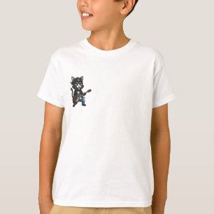 T-shirt Chaton Guitare Électrique Rock n Roll