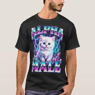 T-shirt Chaton mâle alpha drôle pour hommes femmes