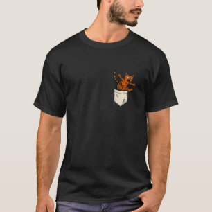 T-shirt Chaton mignon de poche drôle