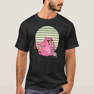 T-shirt Chaton mignon et drôle affamé prêt à manger une so