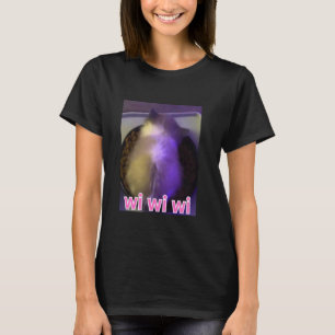 T-shirt Chaton mignon wi wi wi mangeant mème humour gen z