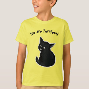 T-shirt chaton noir