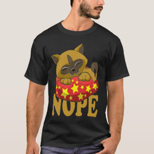 T-shirt Chaton Paresseux Endormi Lit Nuit Laissez Moi Dorm