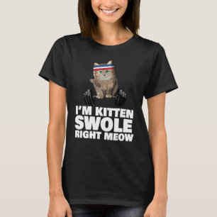 T-shirt Chaton Swole Tout De Suite Chat Workout Chaton Swo