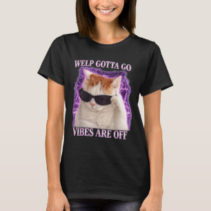 T-shirt Chaton tabby drôle, faut que j'y aille, dire sarca