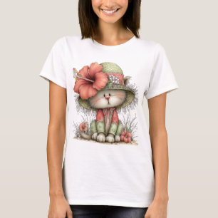 T-SHIRT CHATON THÉMATIQUE ÉTÉ FANTAISISTE ADORABLE