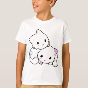 T-shirt Chatons animated blancs mignons