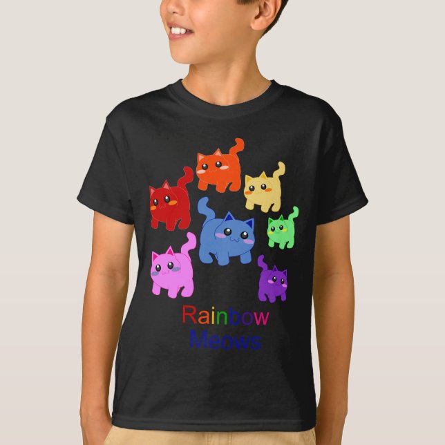 T-shirt Chatons d'arc-en-ciel ! (Devant)