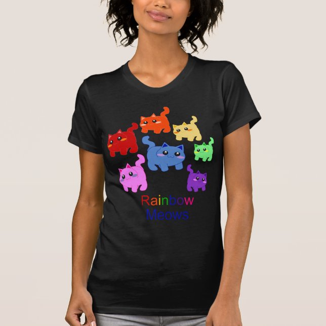 T-shirt Chatons d'arc-en-ciel ! (Devant)