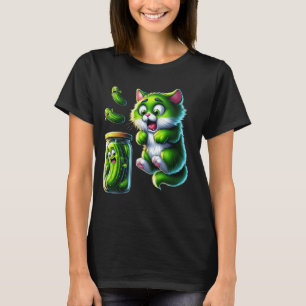 T-shirt Chatons drôles contre cornichon pickles chat maman