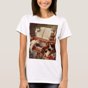 T-shirt Chatons et piano