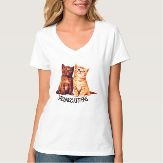 T-shirt Chatons frères et soeurs, deux chats mignons