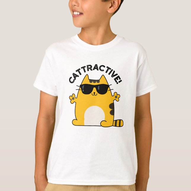T-shirt Chatouilleux Amusant Chat Pun (Devant)