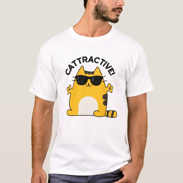T-shirt Chatouilleux Amusant Chat Pun (Devant)