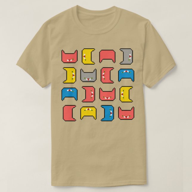 T-shirt Chats 8 bits (Design devant)