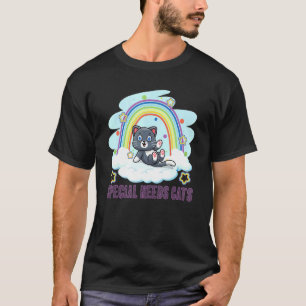 T-shirt Chats à Besoins Spéciaux Arc-en-Ciel