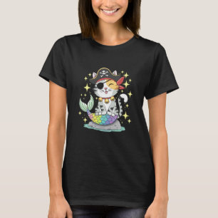 T-shirt Chats Amoureux de Sirène Pirate Propriétaire d'Ani