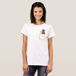 T-shirt Chats amusants d'Halloween dans la poche